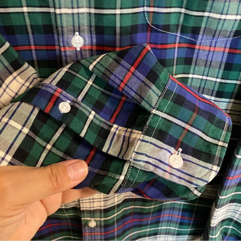 J. Crew Oxford Plaid Button Down Shirt